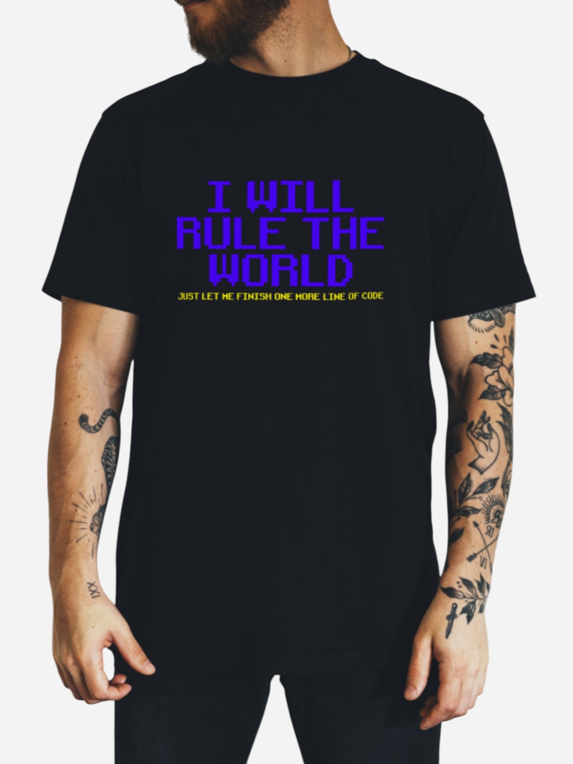 Футболка бавовняна довга чоловіча Ctrl I will rule the world... CNTRLB10018 L Чорна з принтом від Rozetka на платформі USKIDKA Акція на Футболка бавовняна довга чоловіча Ctrl I will rule the world... CNTRLB10018 L Чорна з принтом від Rozetka