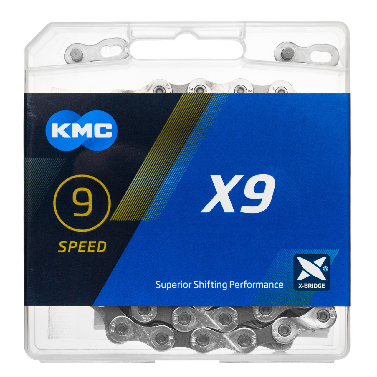 

Ланцюг велосипедний KMC X9 з замком 1/2 x 11/128