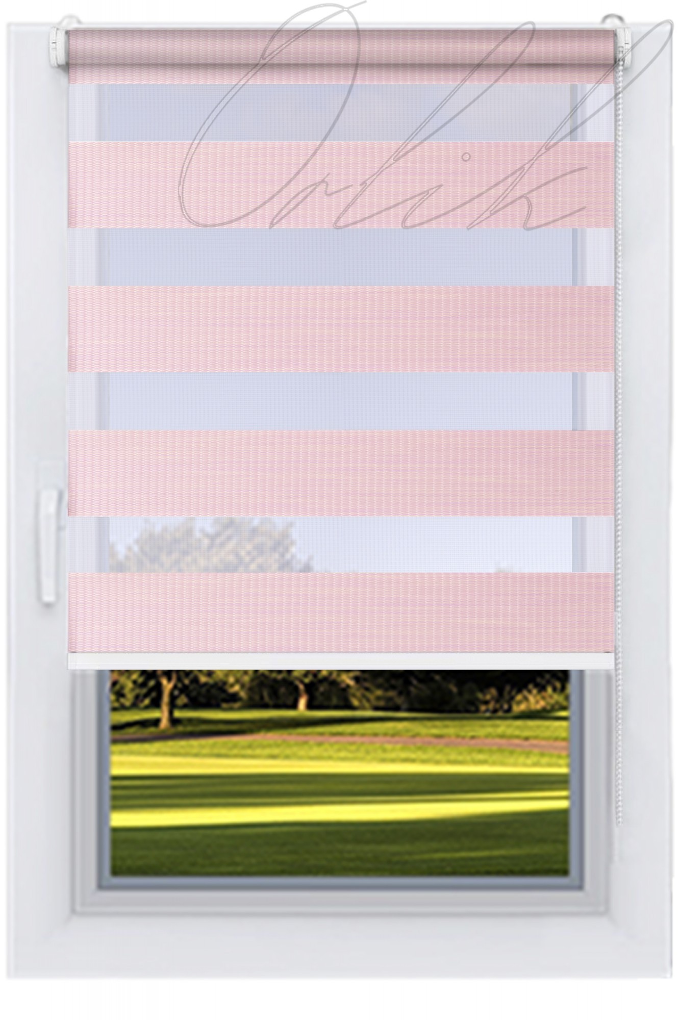 

Ролета тканевая DECOLUX Светло-лиловый 155х250 BAHAMA-2749 День-Ночь вал 25 белый