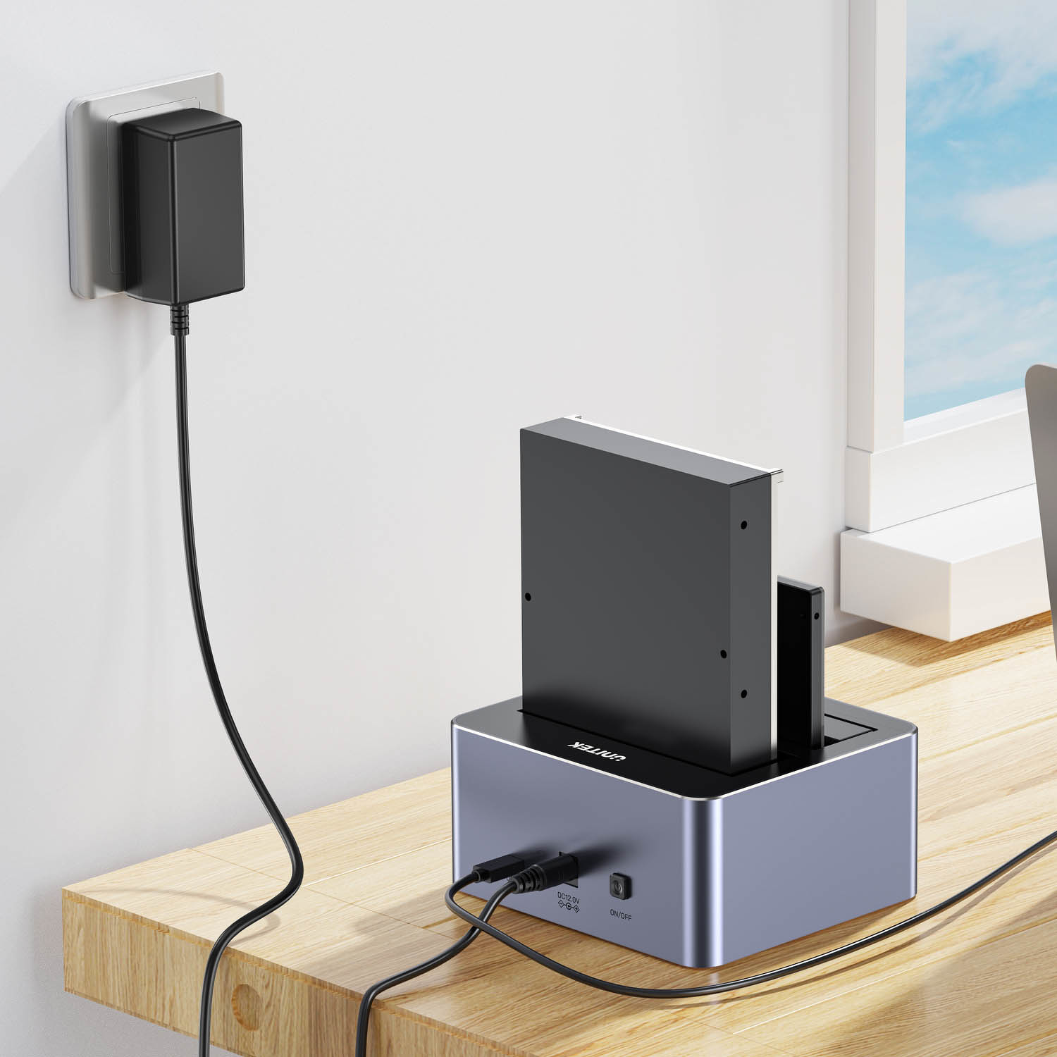Станція клонування Unitek Y-3027GY01-EU для SSD/HDD 2 x SATA 2.5''/3.5'' USB-C 3.2 10Gbps — фото 7