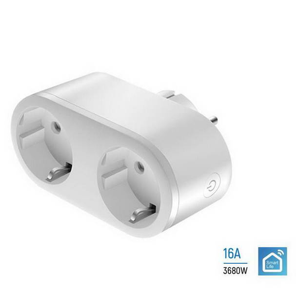 

Умная Wi-Fi розетка ColorWay 16A/3680W двойная (CW-SP2B-PTM)