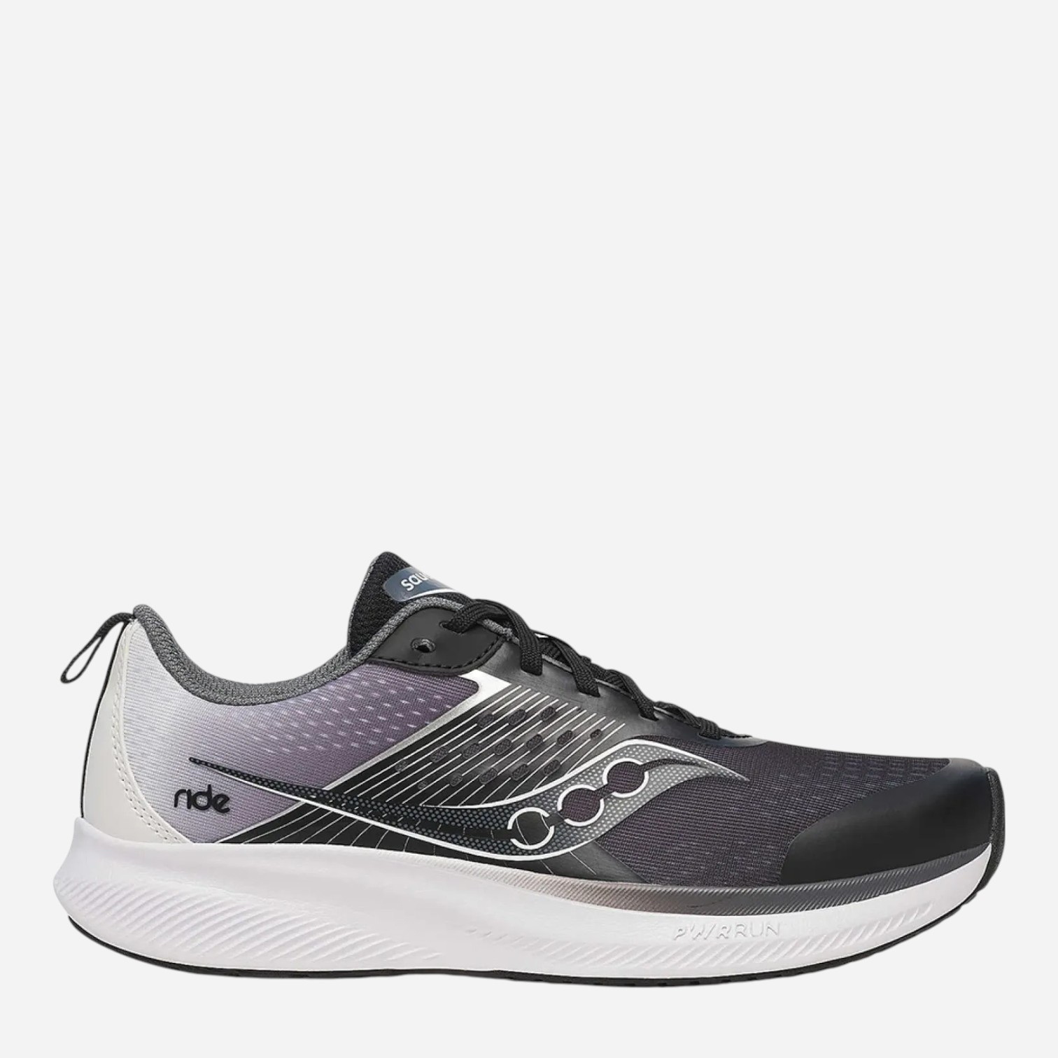 Акція на Підліткові кросівки для дівчинки Saucony Ride KDZ SK268000 36 (4) Чорні/Білі від Rozetka