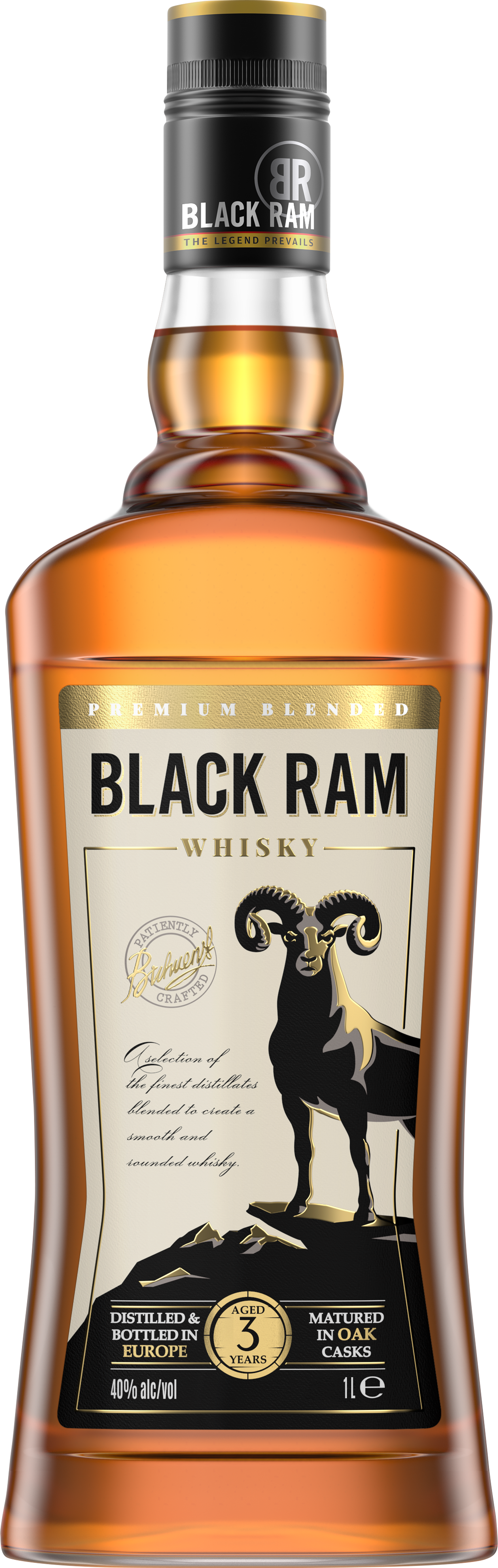 Віскі Black Ram 40% 1 л (3800032010292)