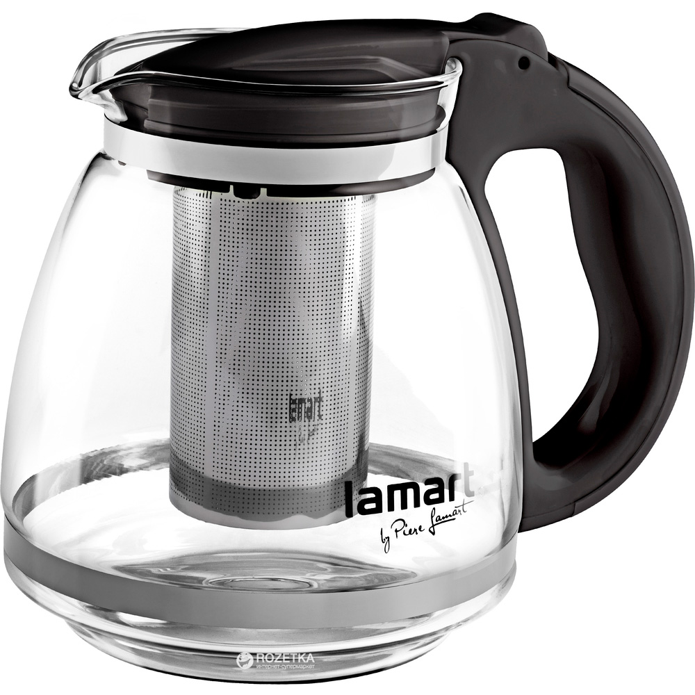 Заварочный чайник Lamart Verre с фильтром 1.5 л Черный (LT7027) – фото ...