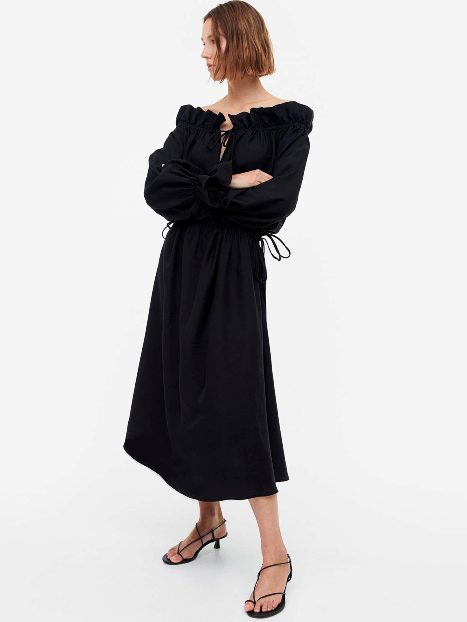 Сукня міді літня жіноча H&M 1173693001c20 S Чорна від Rozetka на платформі USKIDKA Акція на Сукня міді літня жіноча H&M 1173693001c20 S Чорна від Rozetka
