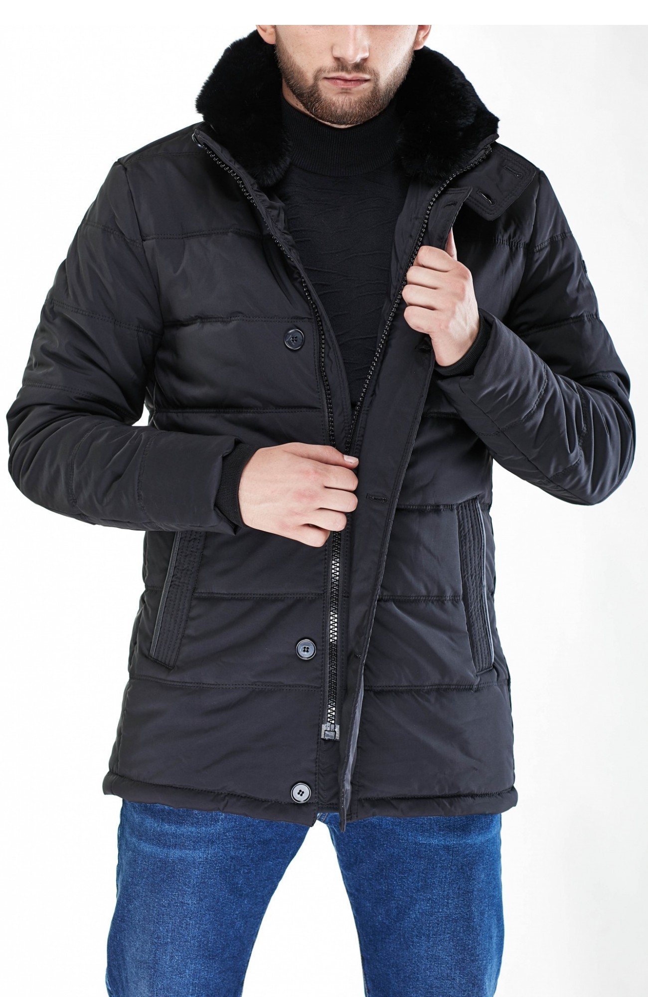 

Чоловіча куртка "cortigiano in Bottega" 3XL чорна