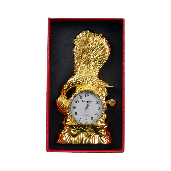 

Зажигалка подарочная с часами Орёл (Золото) №4371