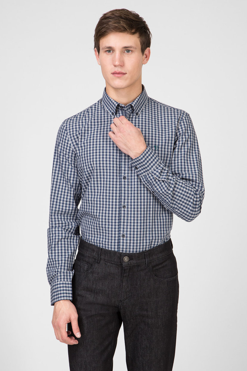 

Мужская рубашка в клетку REGULAR FIT Trussardi  52C00124-1T003086, Мужская рубашка в клетку REGULAR FIT Trussardi 40 52C00124-1T003086