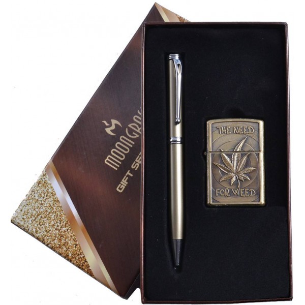 

Подарочный набор Moongrass 2в1 Зажигалка, Ручка AL-306