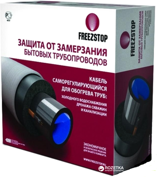 

Обогрев труб Freezstop саморегулирующийся кабель 150 вт 5 м.п