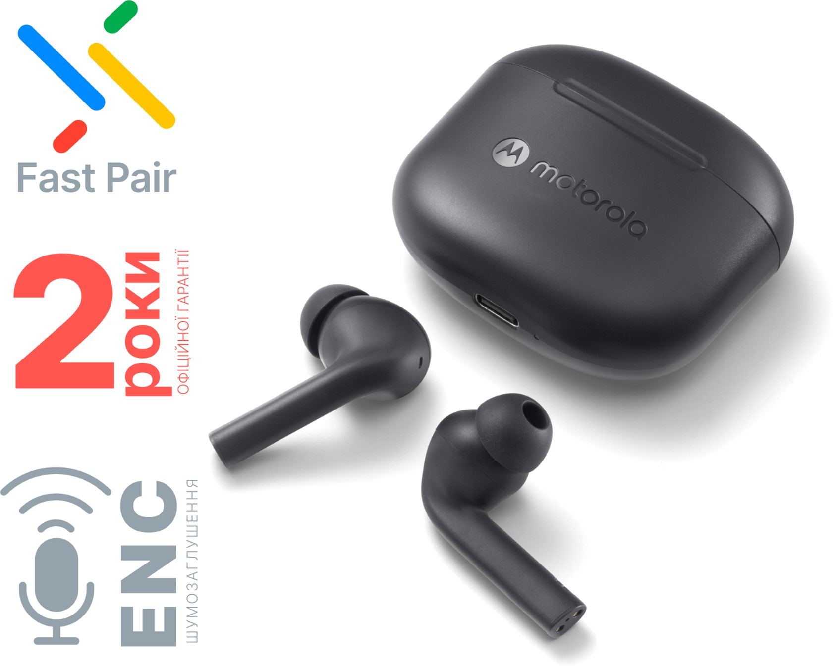 Навушники Motorola MOTO BUDS 065 ENC Moonless Night — фото 2