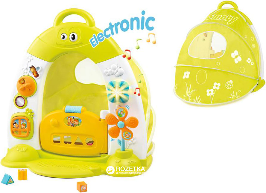 

Функциональный дом-палатка Smoby Toys Cotoons со звуковым и световыми эффектами (110400)