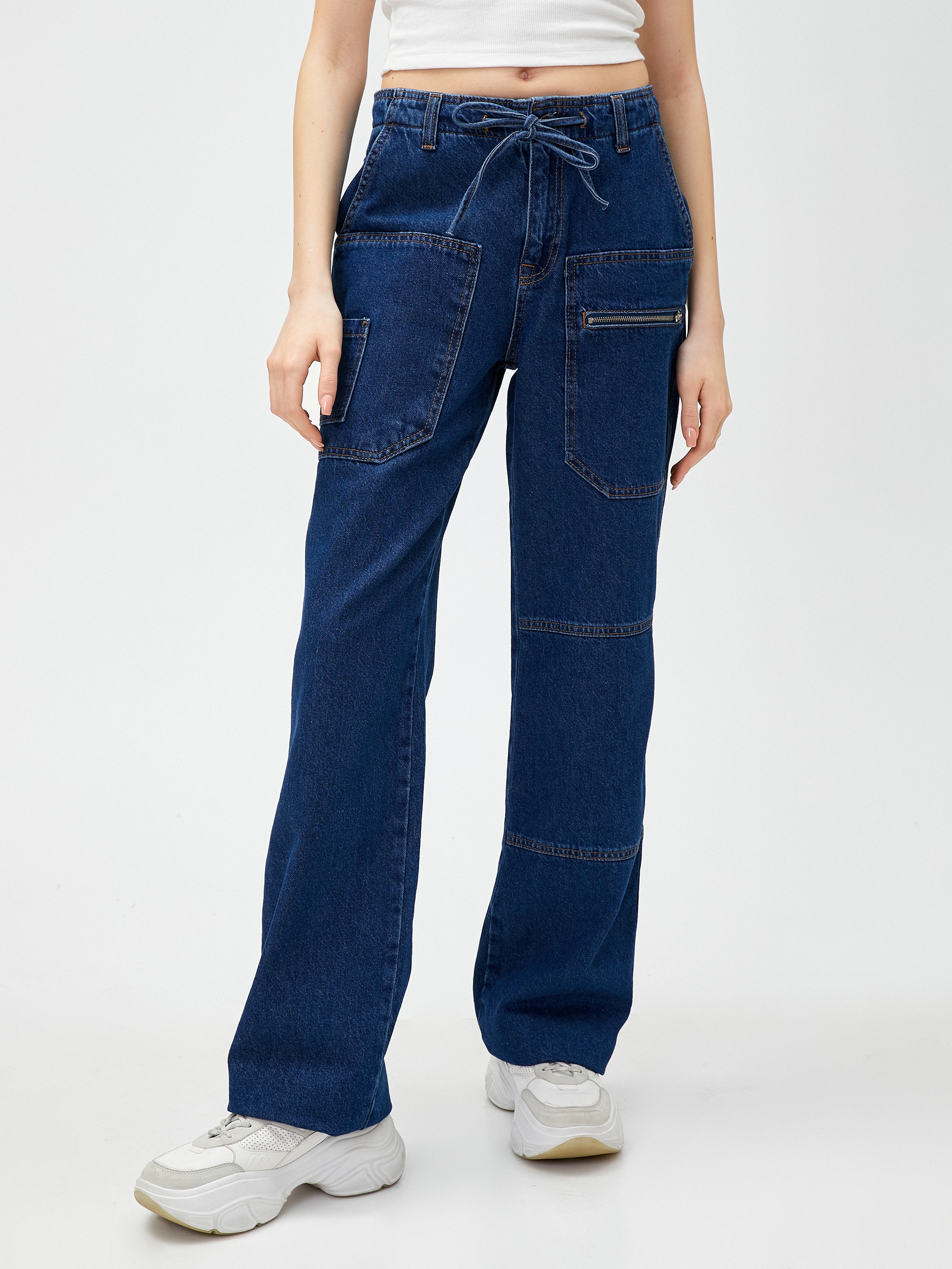Акція на Джинси Regular Fit жіночі Koton 3SAL40148MDDRK 32-32 Темно-Сині від Rozetka