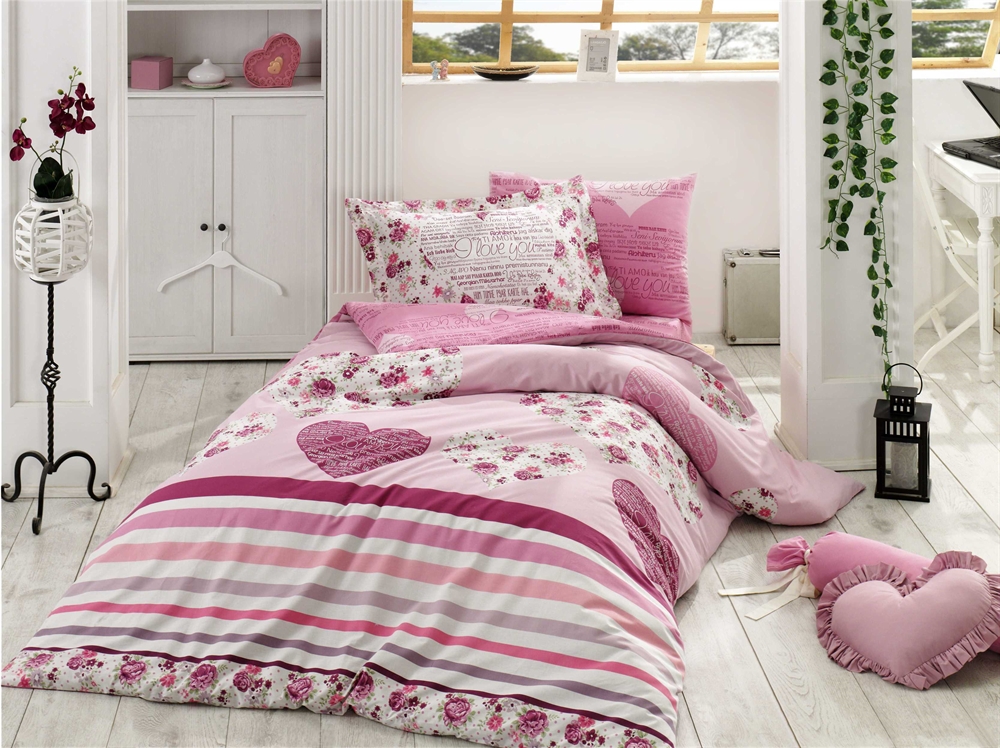 

КПБ HOBBY Poplin Bella сиреневый 160*220/1*50*70