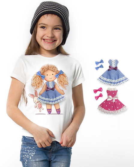 

Футболка BiBiClub Doll Suzy 110 см белая