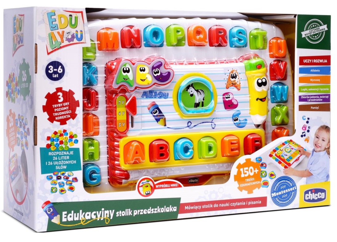 Interaktywny stolik przedszkolaka Chicco Edu4You Montessori (8058664131334)