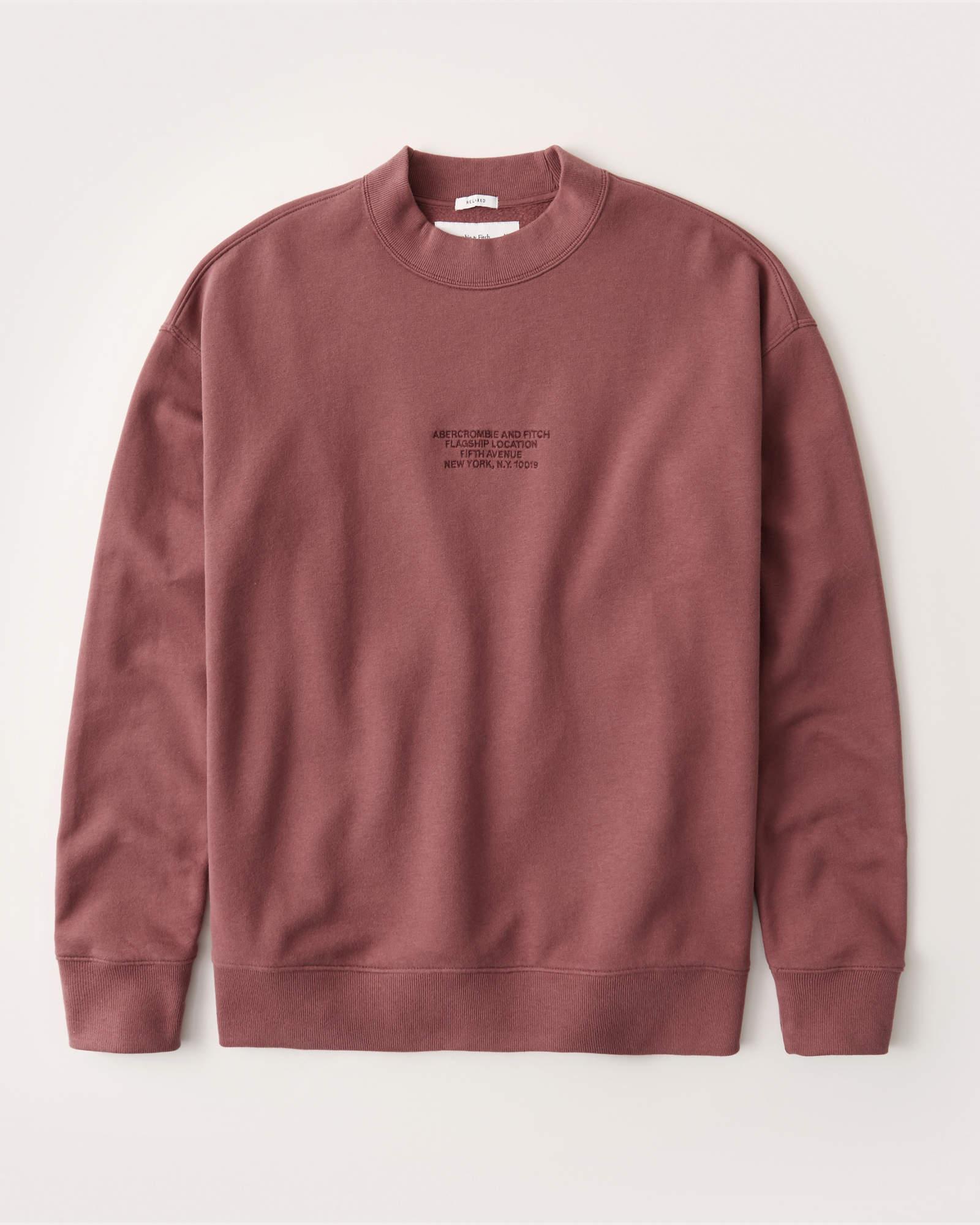 

Свитшот мужской - свитшот Abercrombie & Fitch AF7942M S Светло-бордовый