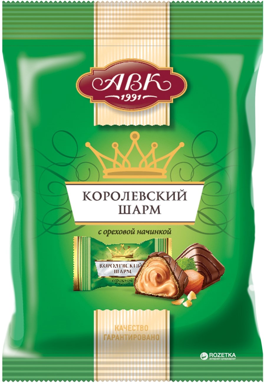 Конфеты АВК Шарм Королевский с ореховой начинкой 113 г (4823085702401 ...