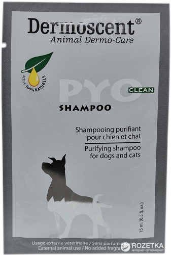 

Очищающий шампунь Dermoscent PYOclean Shampoo для лучшего контроля кожных инфекций саше 20х15 мл