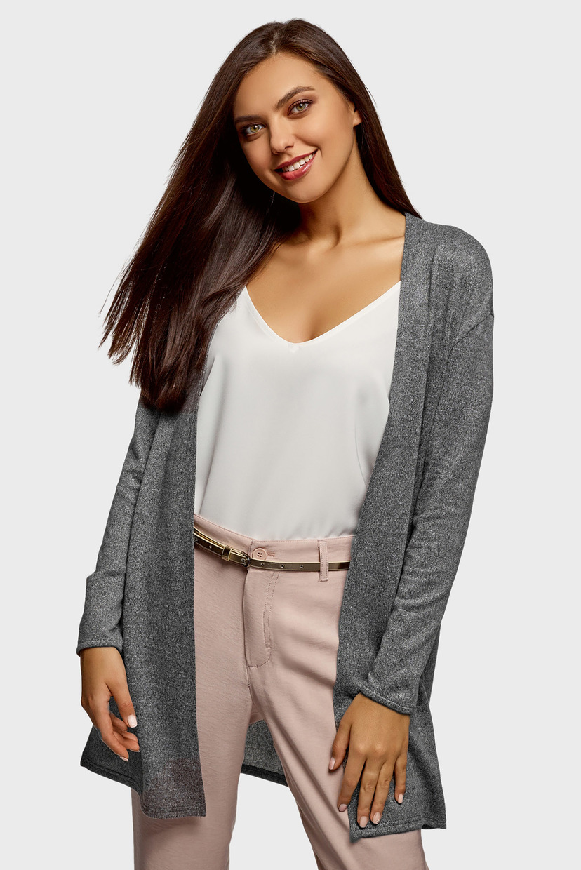 

Женский серый кардиган Oodji  19208001-3/15640/2501M, Женский серый кардиган Oodji S 19208001-3/15640/2501M