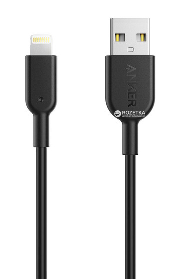 Кабель Anker PowerLine II Lightning-USB 0.9 м V2 Black (A8432H11 ...