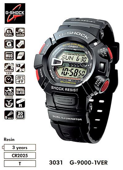 

Часы CASIO G-9000-1VER