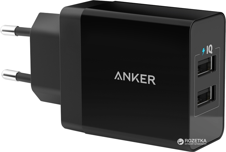 

Сетевое зарядное устройство Anker PowerPort2 24W + microUSB V3 Black (B2021L11/B2021G11)