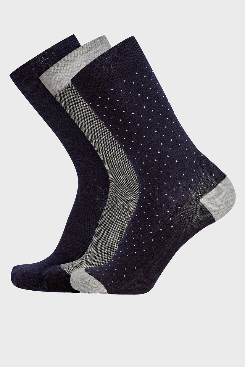 

Мужские хлопковые носки (3 пары) Oodji 40-43 7O233000T3/47469/1900Z