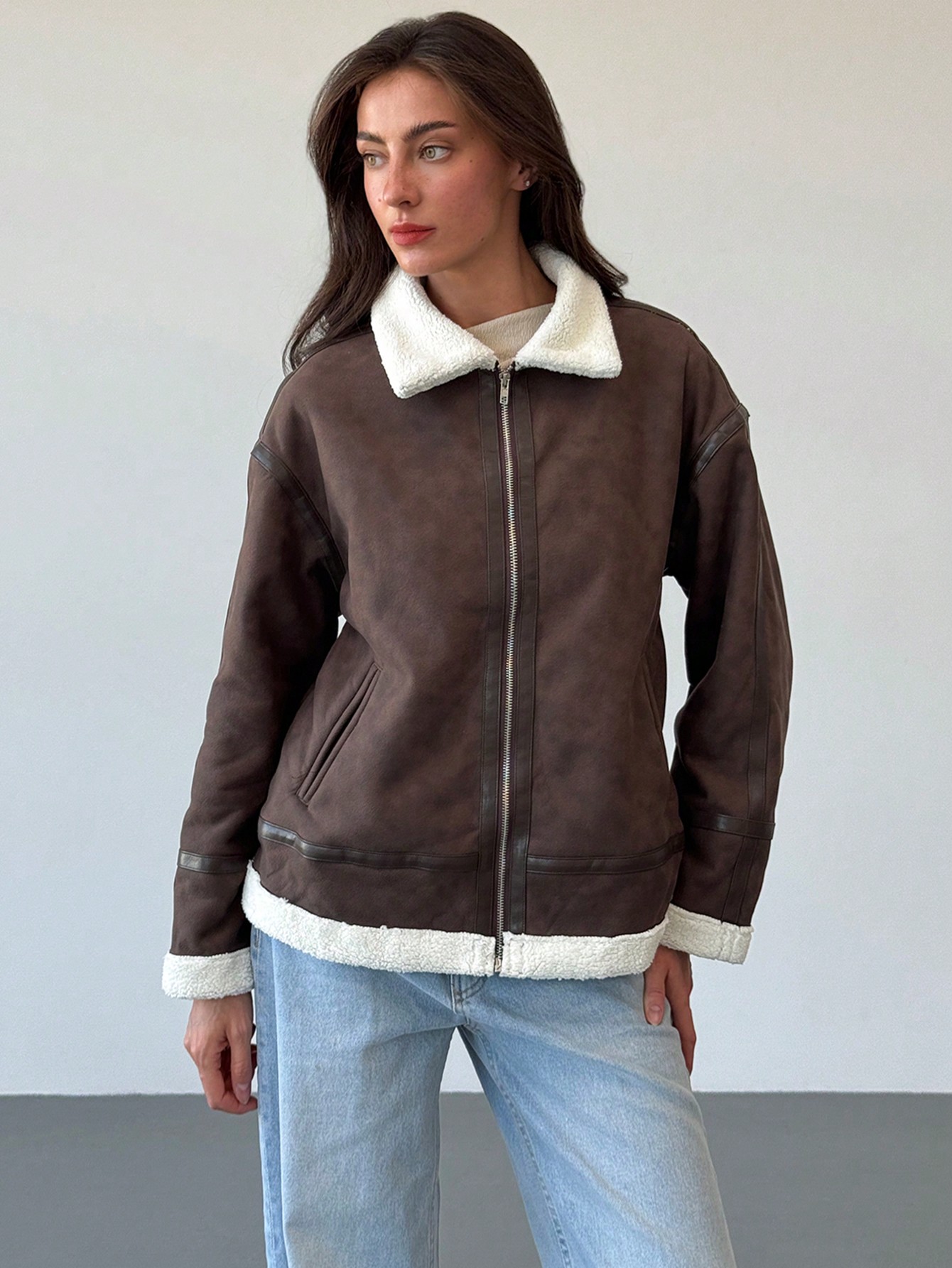 Куртка жіноча SHEIN GD-00131754 S Коричнева від Rozetka на платформі USKIDKA Акція на Куртка жіноча SHEIN GD-00131754 S Коричнева від Rozetka