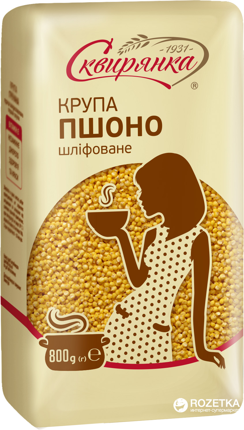 Крупа пшено шлифованное высшего сорта Сквирянка 800 г (4820006011819 ...