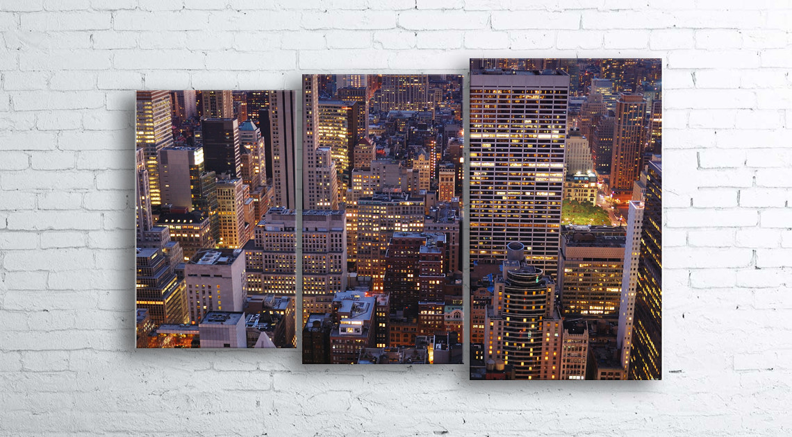 

Модульная картина на холсте 3 в 1 Нью-Йорк. Манхэттен 100х160 см