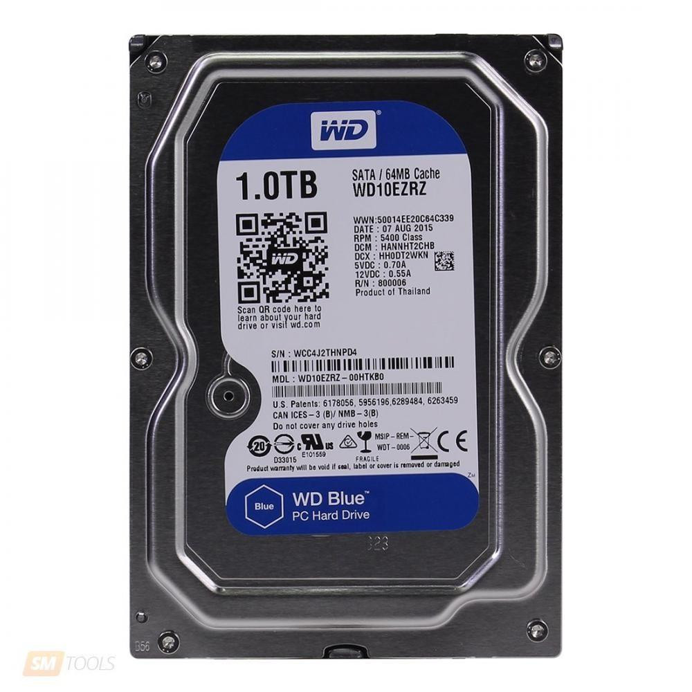 

Жесткий диск 3.5" 1Tb Western Digital Blue, SATA3, 64Mb, 5400 rpm (WD10EZRZ)