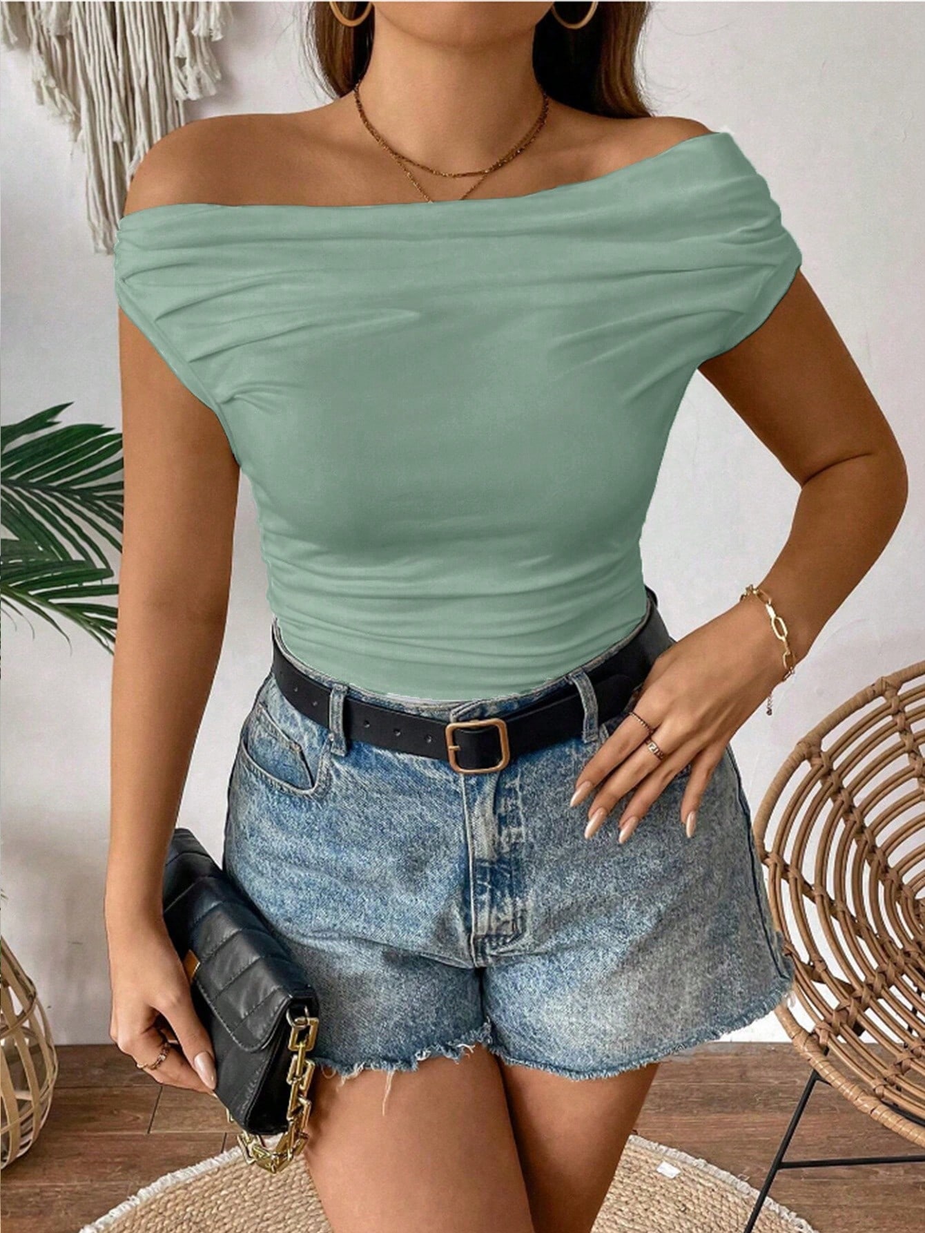Топ жіночий SHEIN GD-00137613 XL Сіро-зелений від Rozetka на платформі USKIDKA Акція на Топ жіночий SHEIN GD-00137613 XL Сіро-зелений від Rozetka