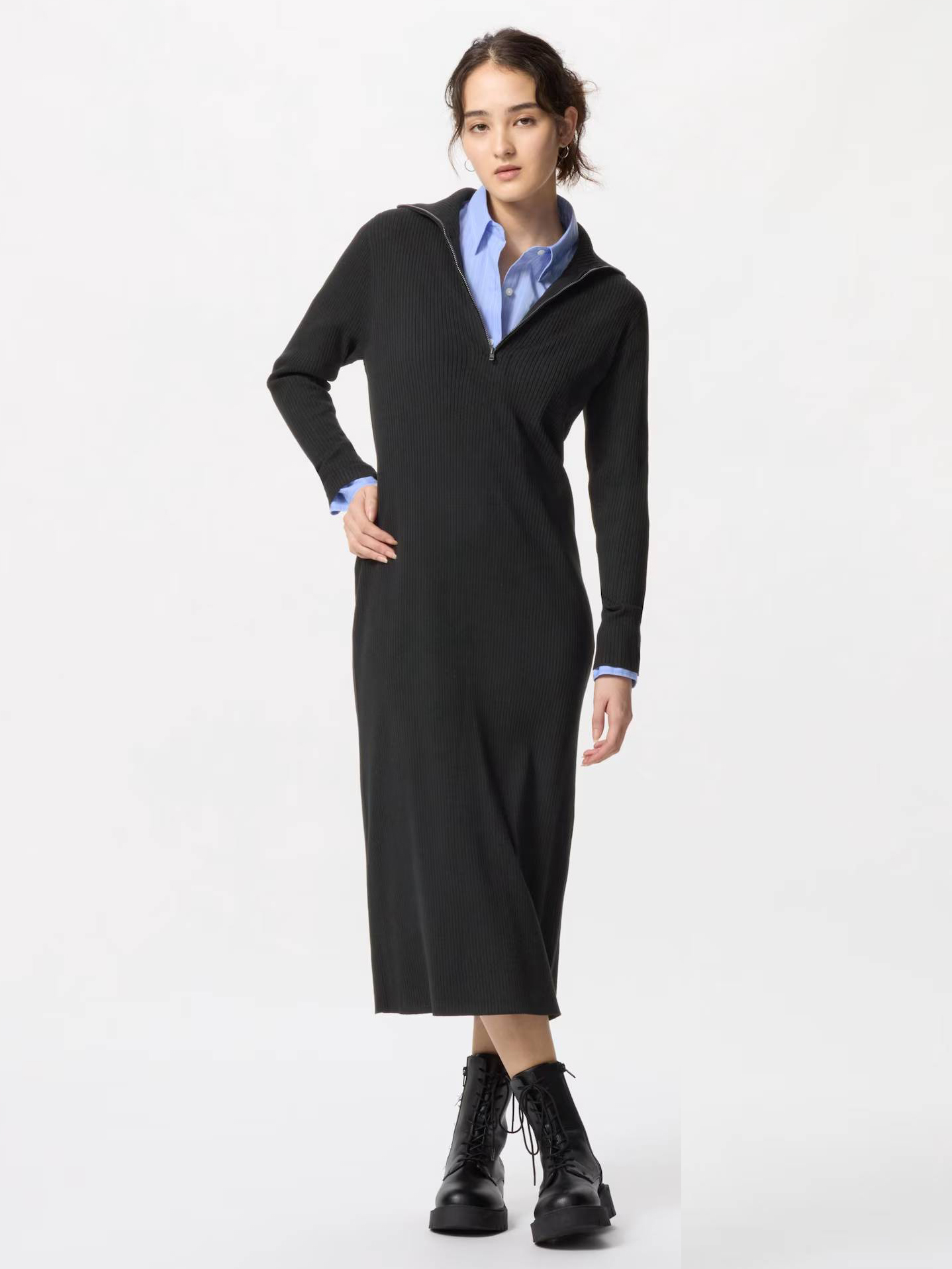 Сукня міді осіння жіноча Uniqlo 818431306 L Чорна від Rozetka на платформі USKIDKA Акція на Сукня міді осіння жіноча Uniqlo 818431306 L Чорна від Rozetka