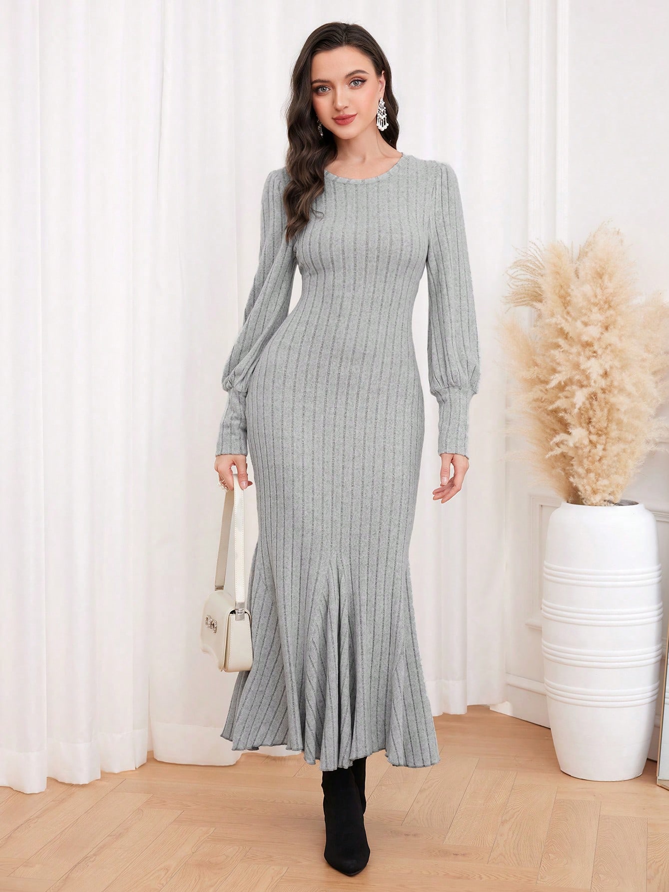 Сукня жіноча SHEIN GD-00169952 L Сіра від Rozetka на платформі USKIDKA Акція на Сукня жіноча SHEIN GD-00169952 L Сіра від Rozetka