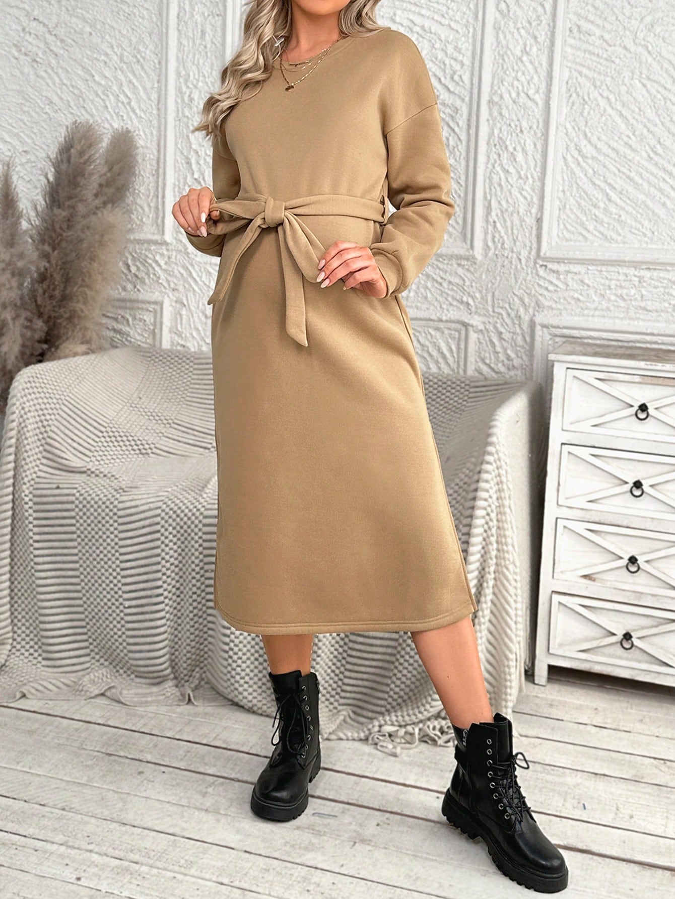 Сукня міді осіння жіноча SHEIN GD-00157971 M Хакі від Rozetka на платформі USKIDKA Акція на Сукня міді осіння жіноча SHEIN GD-00157971 M Хакі від Rozetka