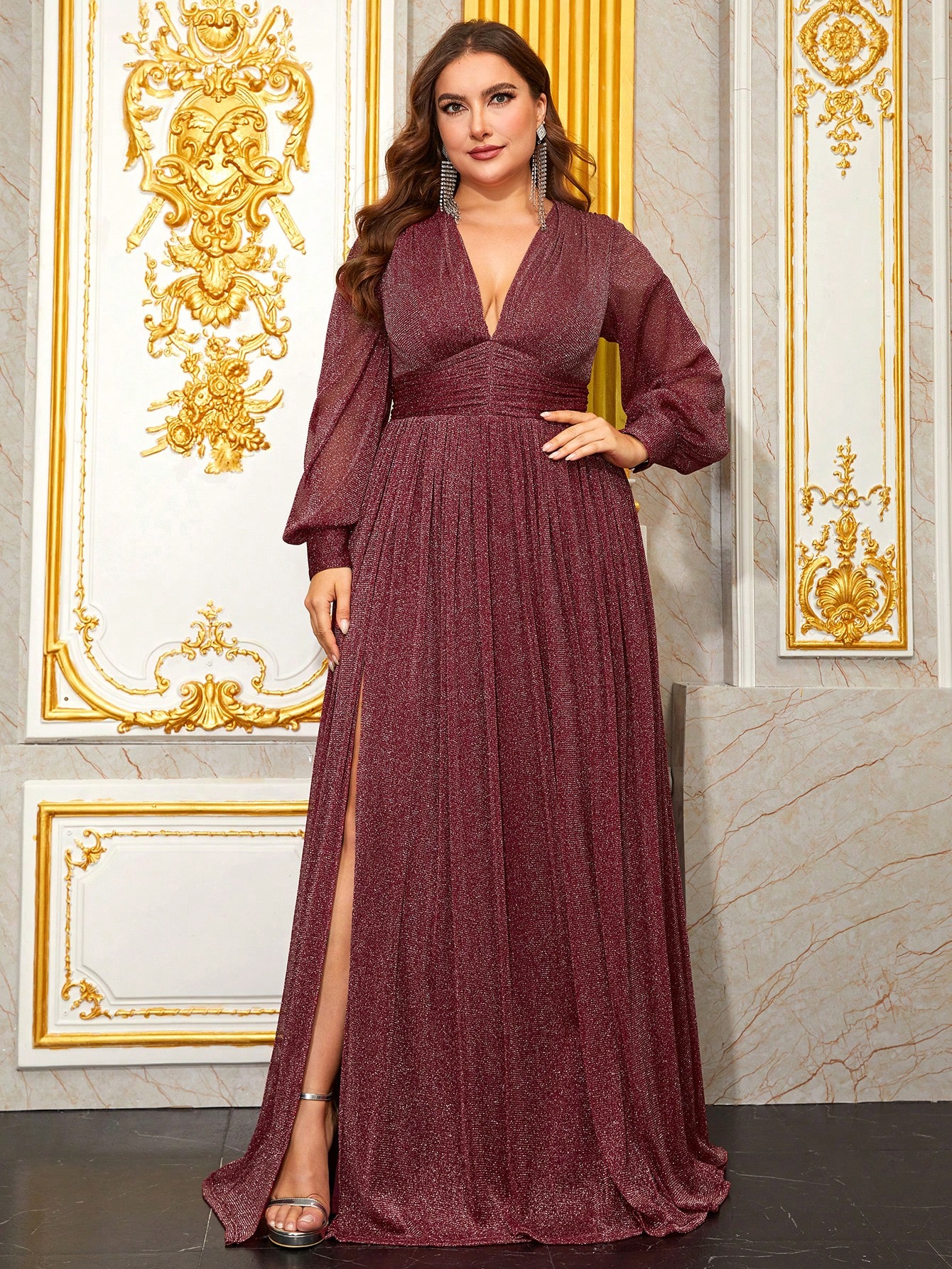 Сукня вечірня довга жіноча SHEIN GD-00162966 2XL Бордова від Rozetka на платформі USKIDKA Акція на Сукня вечірня довга жіноча SHEIN GD-00162966 2XL Бордова від Rozetka