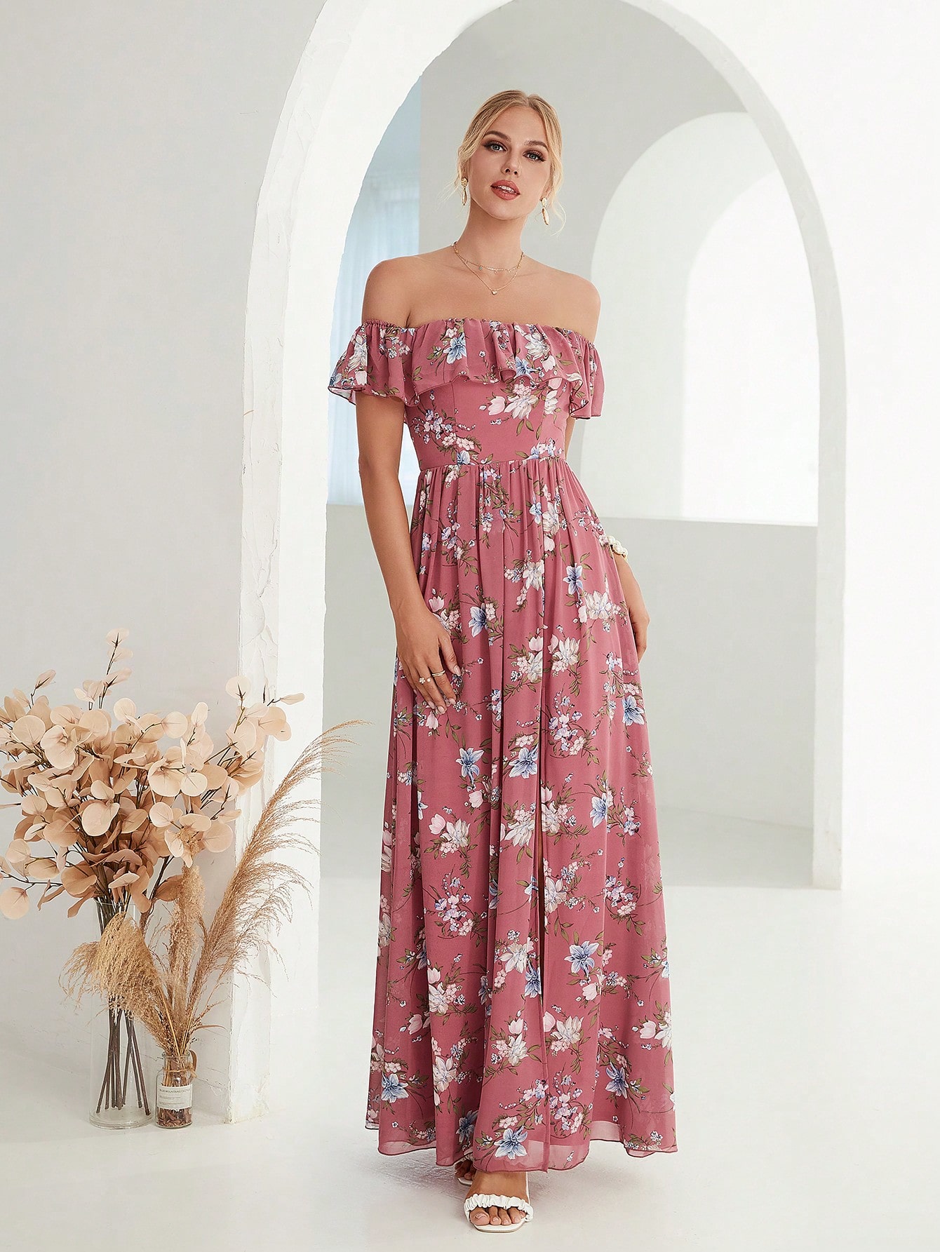 Сукня вечірня довга жіноча SHEIN GD-00158234 XL Рожева від Rozetka на платформі USKIDKA Акція на Сукня вечірня довга жіноча SHEIN GD-00158234 XL Рожева від Rozetka