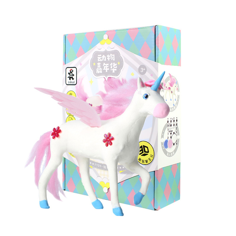 

Деревянный конструктор + лепка Robud FY09 Сказочный единорог