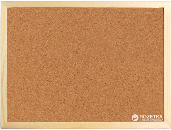 

Дошка коркова Axent 60 х 90 см + 6 кнопок-цвяшків (9602-A)