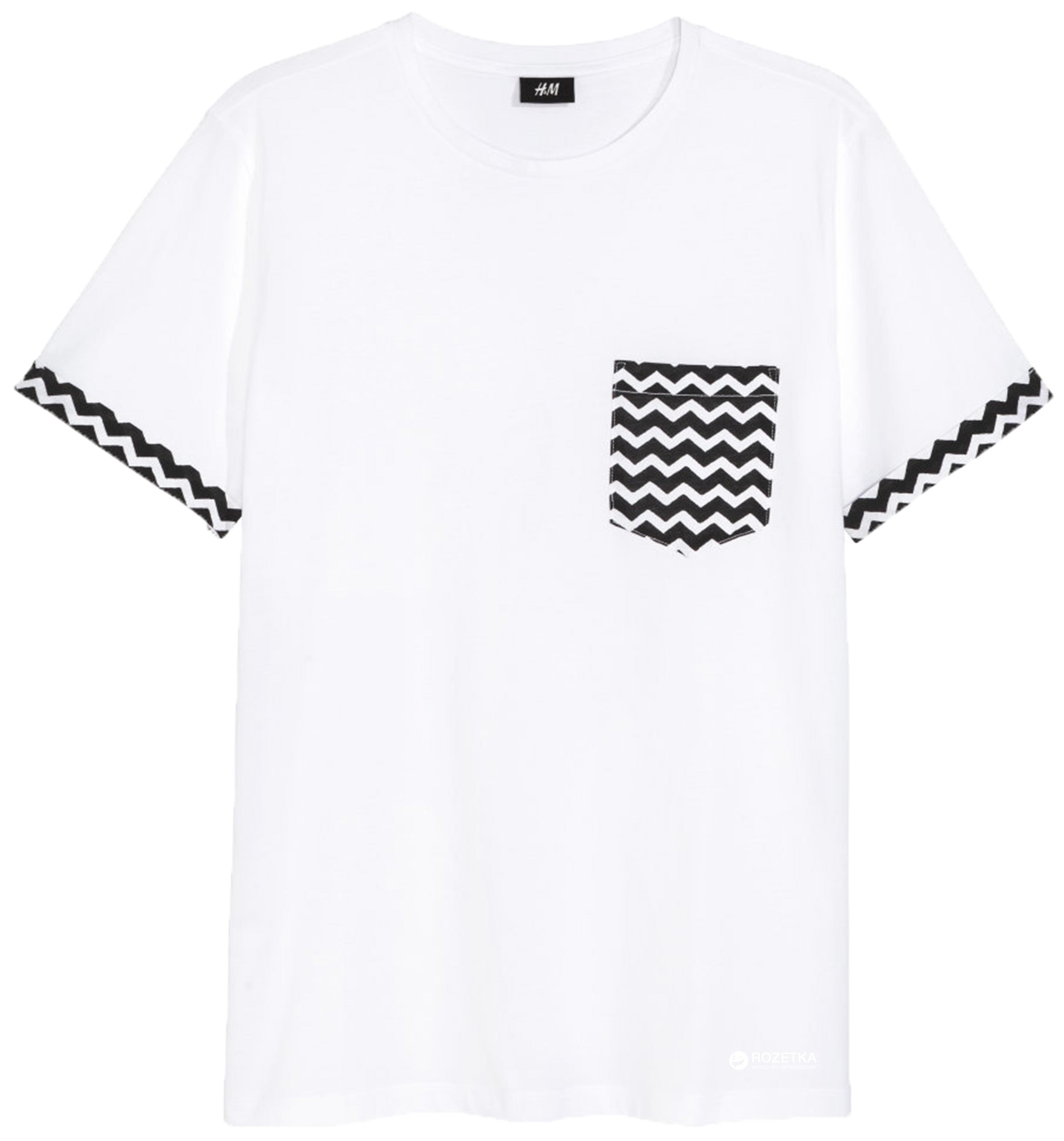 

Футболка H&M 3451673-ABBE L Бело-черная