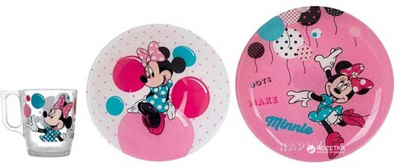 

Детский набор Luminarc Disney Party Minnie из 3 предметов