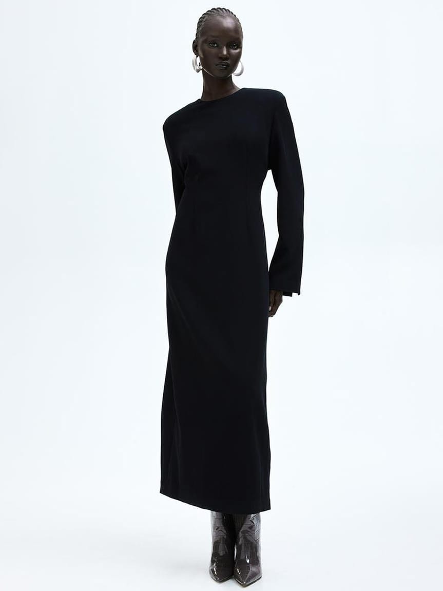 Акція на Сукня довга літня жіноча H&M 1208423001c26 XL Чорна від Rozetka