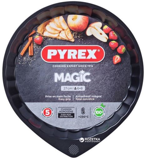 

Форма круглая для выпечки пироговPyrex Magic27 см Круглая Черная
