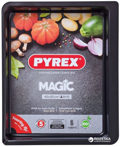 

Форма прямоугольная для выпечки Pyrex Magic 40 х 31 см Прямоугольная Черная