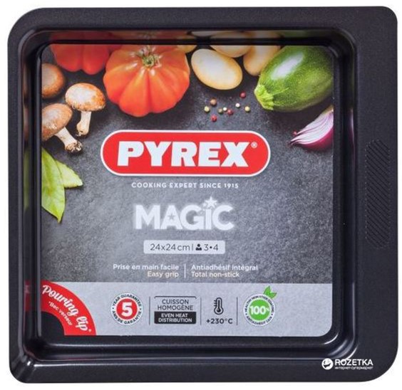 

Форма квадратная для выпечки Pyrex Magic 24 х 24 см Квадратная Черная
