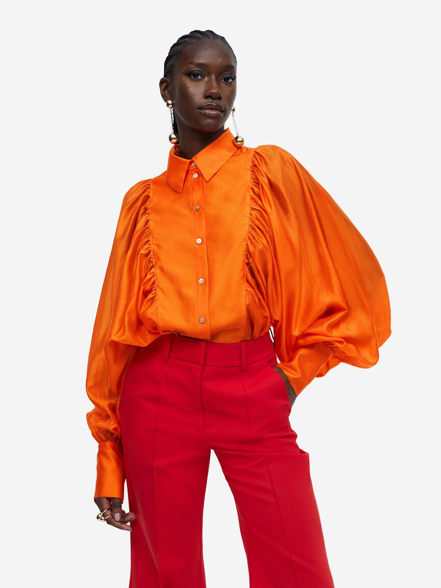 Сорочка оверсайз жіноча H&M 1141625wer M Помаранчева від Rozetka на платформі USKIDKA Акція на Сорочка оверсайз жіноча H&M 1141625wer M Помаранчева від Rozetka