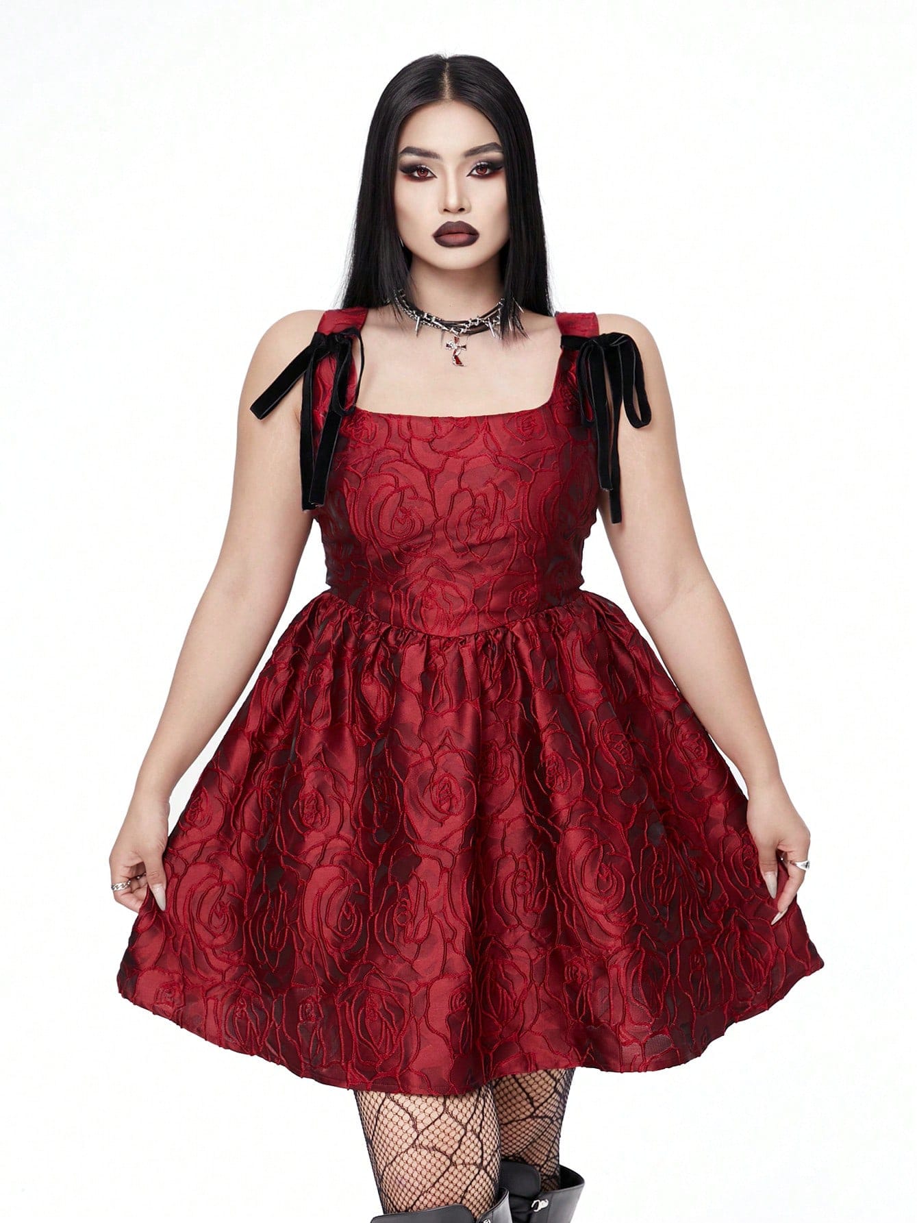 Акція на Сукня осіння жіноча SHEIN GD-00202367 2XL Бордова від Rozetka