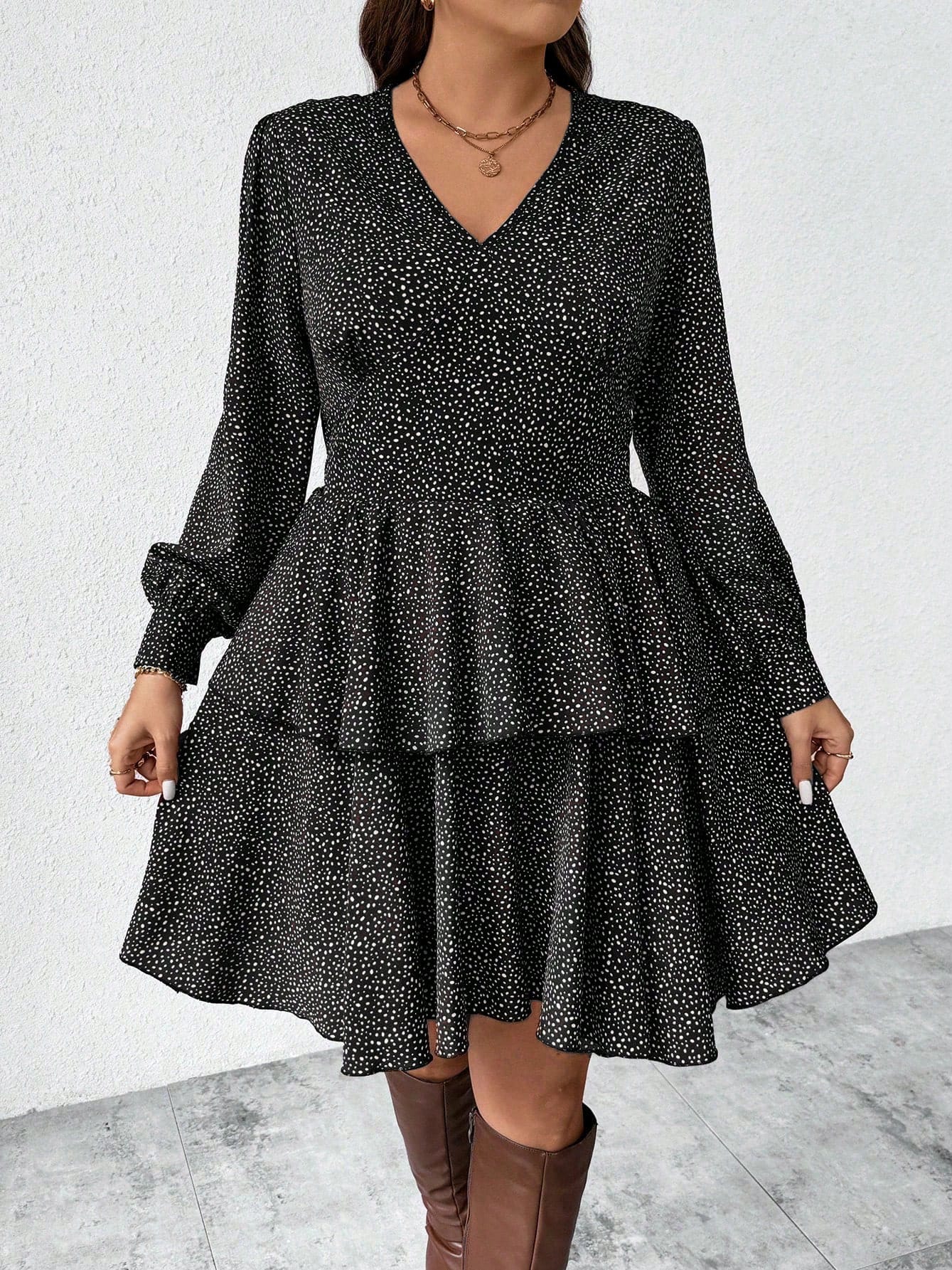Сукня осіння жіноча SHEIN GD-00202963 4XL Чорна від Rozetka на платформі USKIDKA Акція на Сукня осіння жіноча SHEIN GD-00202963 4XL Чорна від Rozetka