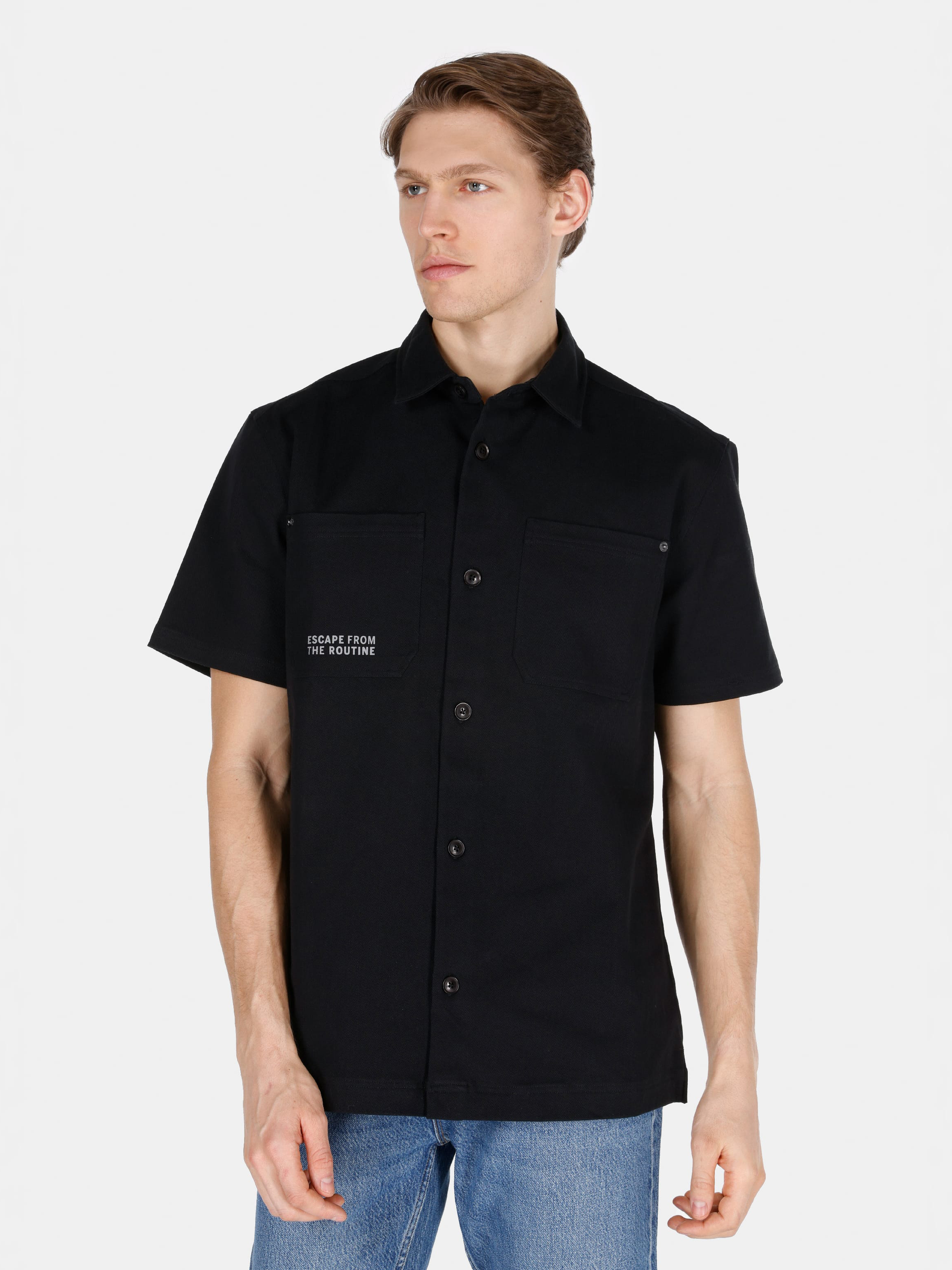 Сорочка джинсова літня чоловіча Colin's CL1073361BLK M Black від Rozetka на платформі USKIDKA Акція на Сорочка джинсова літня чоловіча Colin's CL1073361BLK M Black від Rozetka